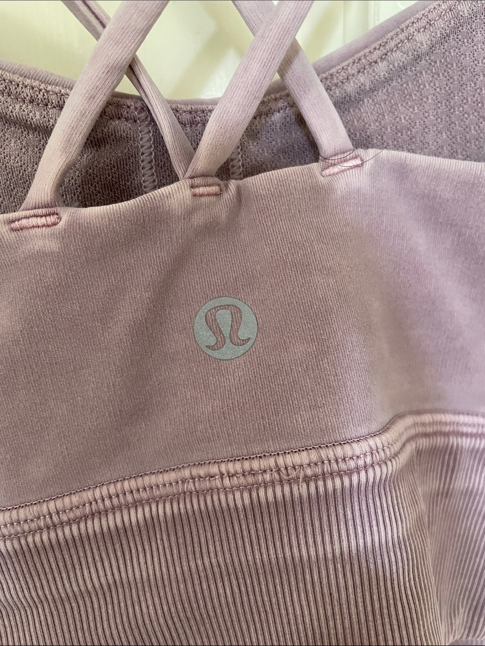 Lululemon Lavender Crisscross Sports Bra long line - Picture 3 of 4